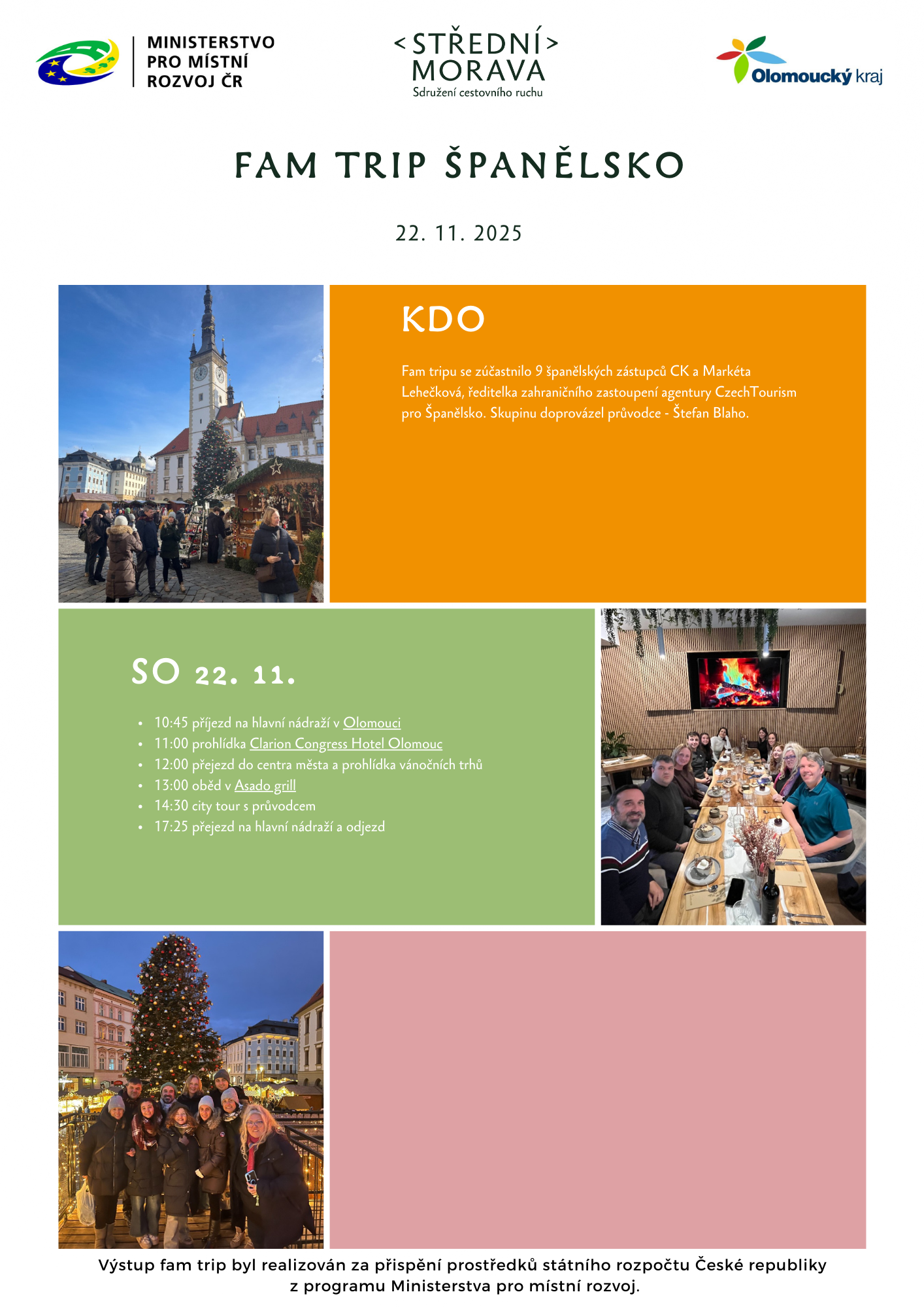 FAM TRIP ŠPANĚLSKO 22. 11. 2025