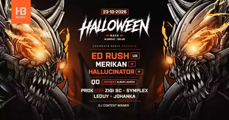 Hoofbeats Halloween Rave 2026: Ed Rush / Merikan / Hallucinator