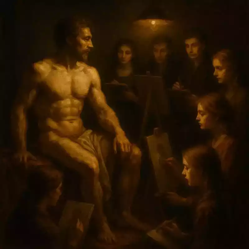 Večerní kresba s hvězdičkou