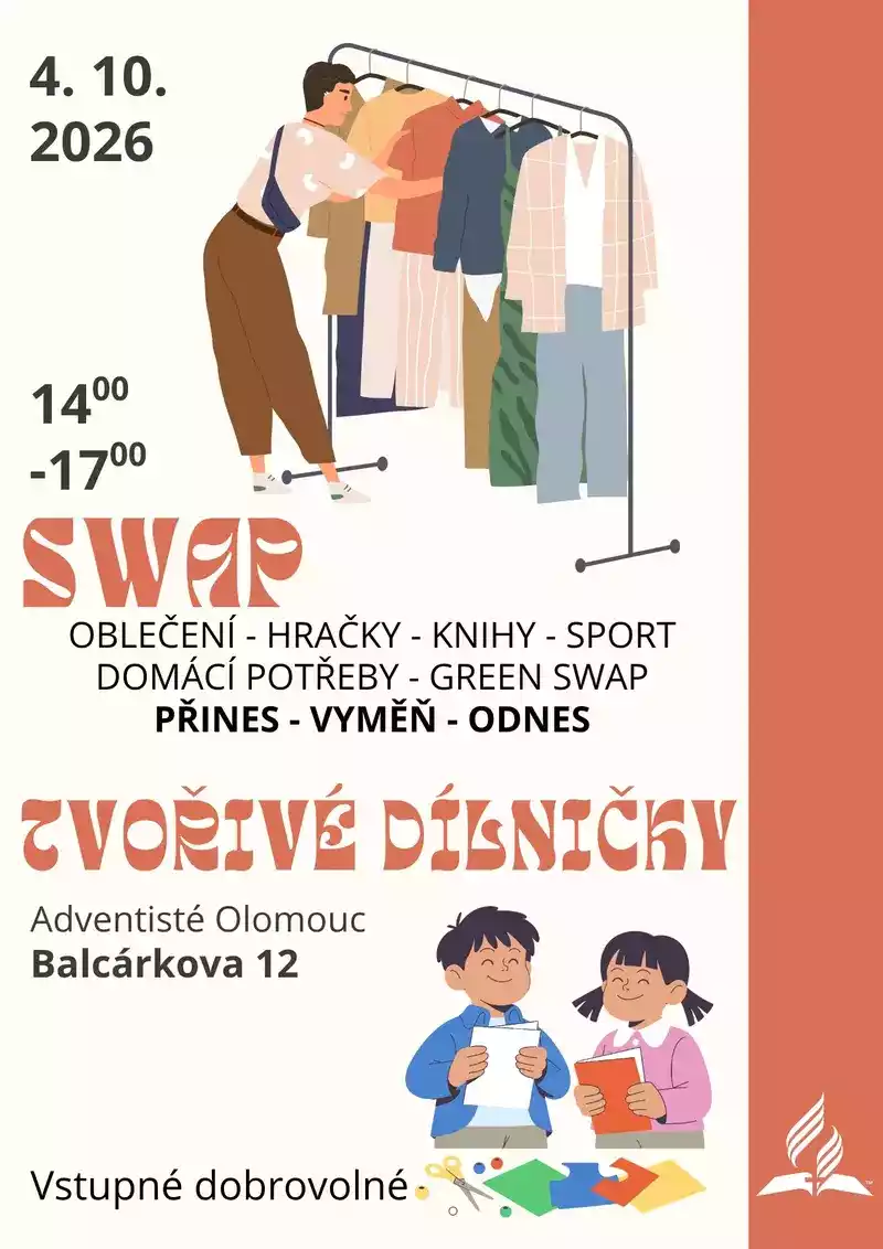Tvořivé dílničky pro děti a výměnný bazárek SWAP