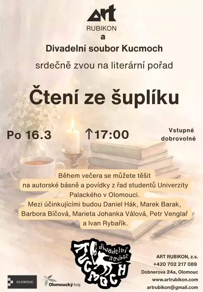 Literární pořad: Čtení ze šuplíku - Divadelní spolek Kucmoch