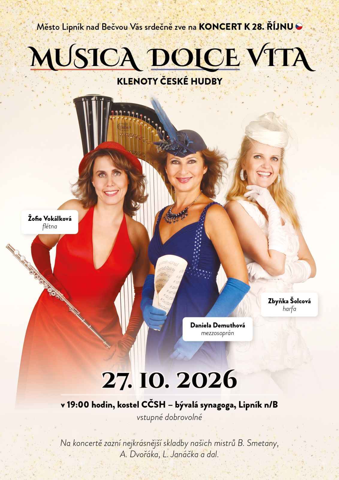 KONCERT K 28. ŘÍJNU: MUSICA DOLCE VITA