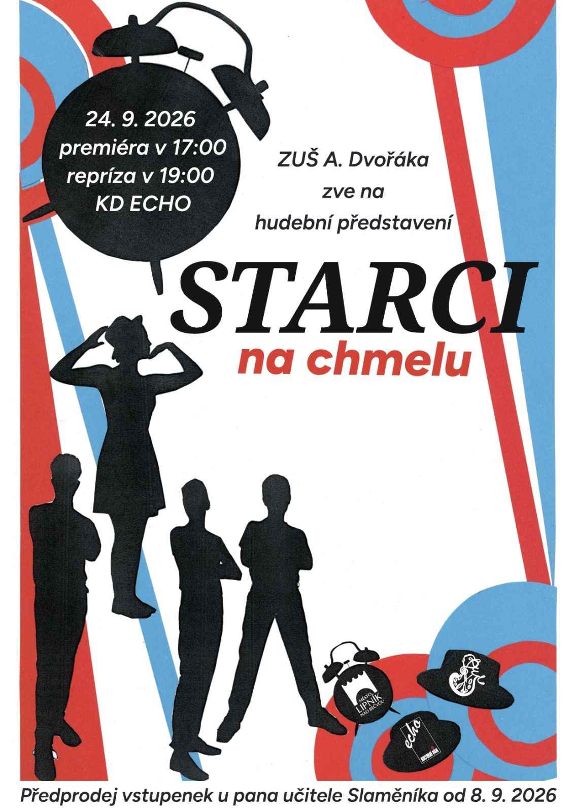 ŽÁCI ZUŠ ANTONÍNA DVOŘÁKA OŽIVÍ LEGENDÁRNÍ MUZIKÁL STARCI NA CHMELU V KULTURNÍM DOMĚ ECHO
