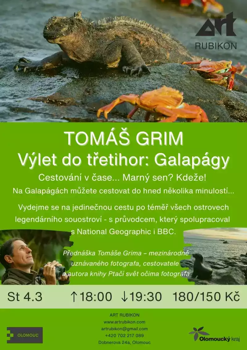 Cestovatelská přednáška: Tomáš Grim - Výlet do třetihor: Galapágy