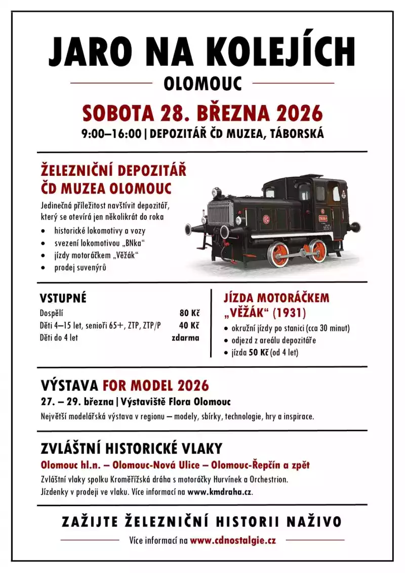 Jaro na kolejích v ČD Muzeu Olomouc