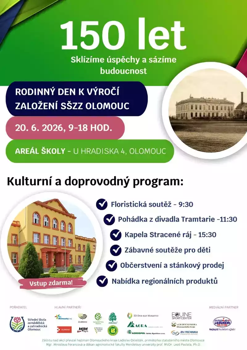 Oslava 150. výročí založení Střední školy zemědělské a zahradnické v Olomouci