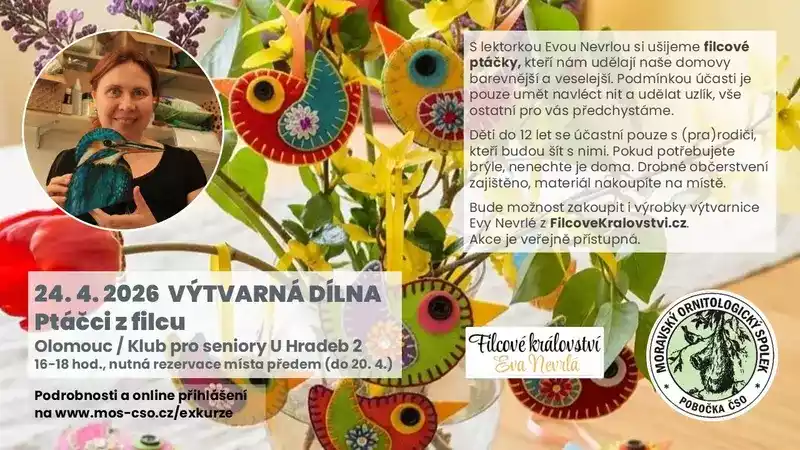 Jarní výtvarná dílna (nejen pro děti): Ptáčci z filcu