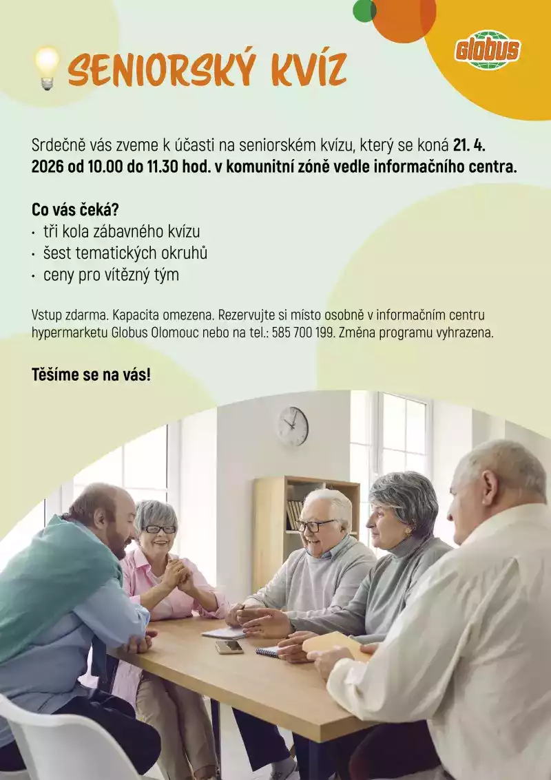 Seniorský kvíz v Globusu Olomouc