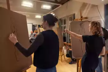 Večerní kresba s hvězdičkou