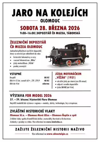 Jaro na kolejích v ČD Muzeu Olomouc