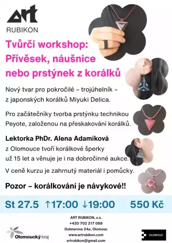 Tvůrčí workshop: Náušnice, přívěsek nebo prstýnek z korálků