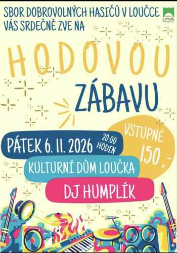 HODOVÁ ZÁBAVA V LOUČCE: HASIČI ZVOU NA TANEČNÍ VEČER S DJ HUMPLÍKEM