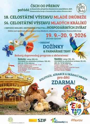 Celostátní výstava mladých králíků a okresní dožínky