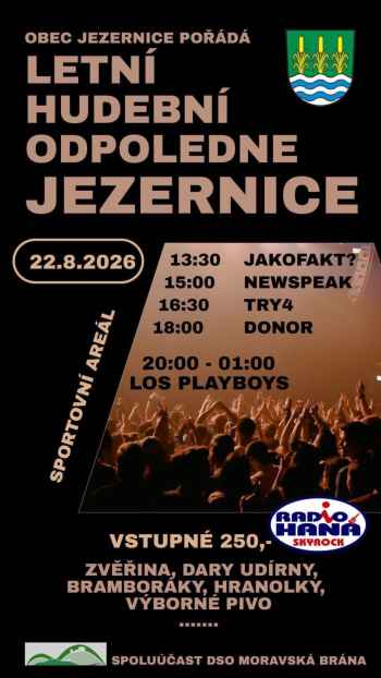 LETNÍ HUDEBNÍ ODPOLEDNE JEZERNICE
