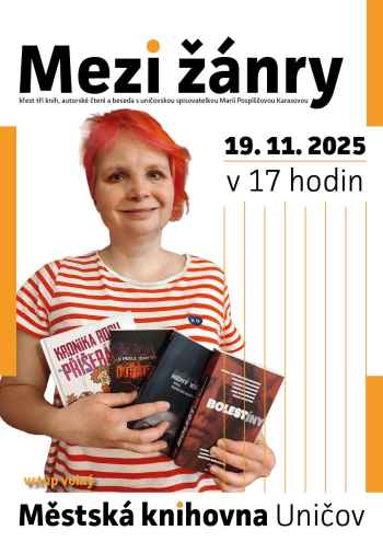 Mezi žánry – Křest knih, autorské čtení a beseda s Madlou Pospíšilovou Karasovou
