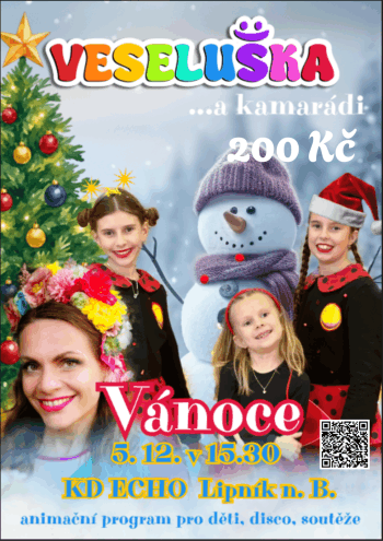 VÁNOCE S VESELUŠKOU A KAMARÁDY V KD ECHO
