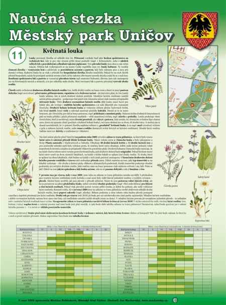 Ścieżka edukacyjna – Park miejski Uničov